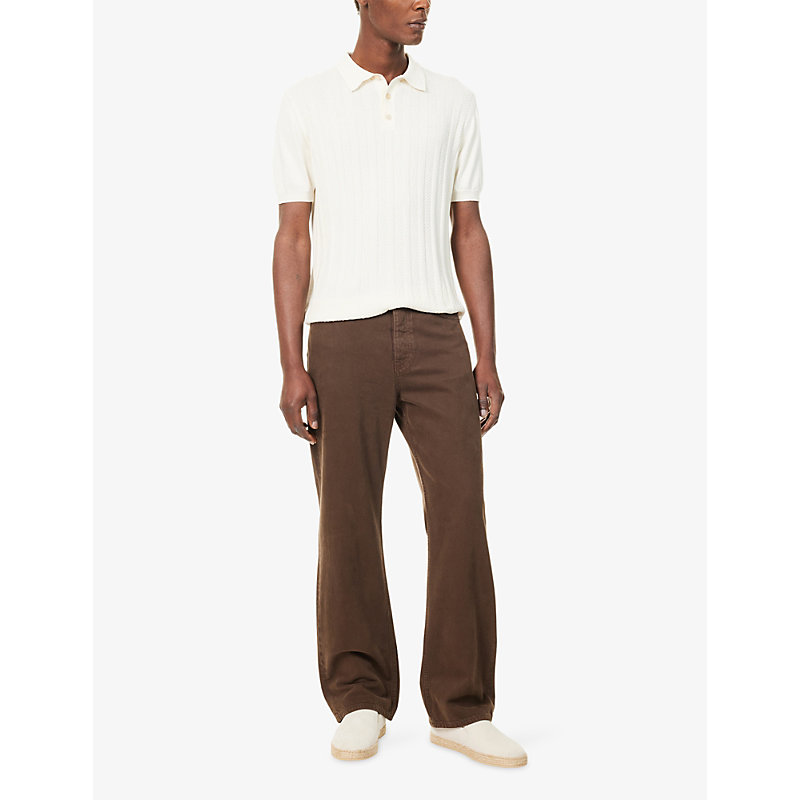 Mens Barto Stripe Short-Sleeve Cotton Polo Shirt