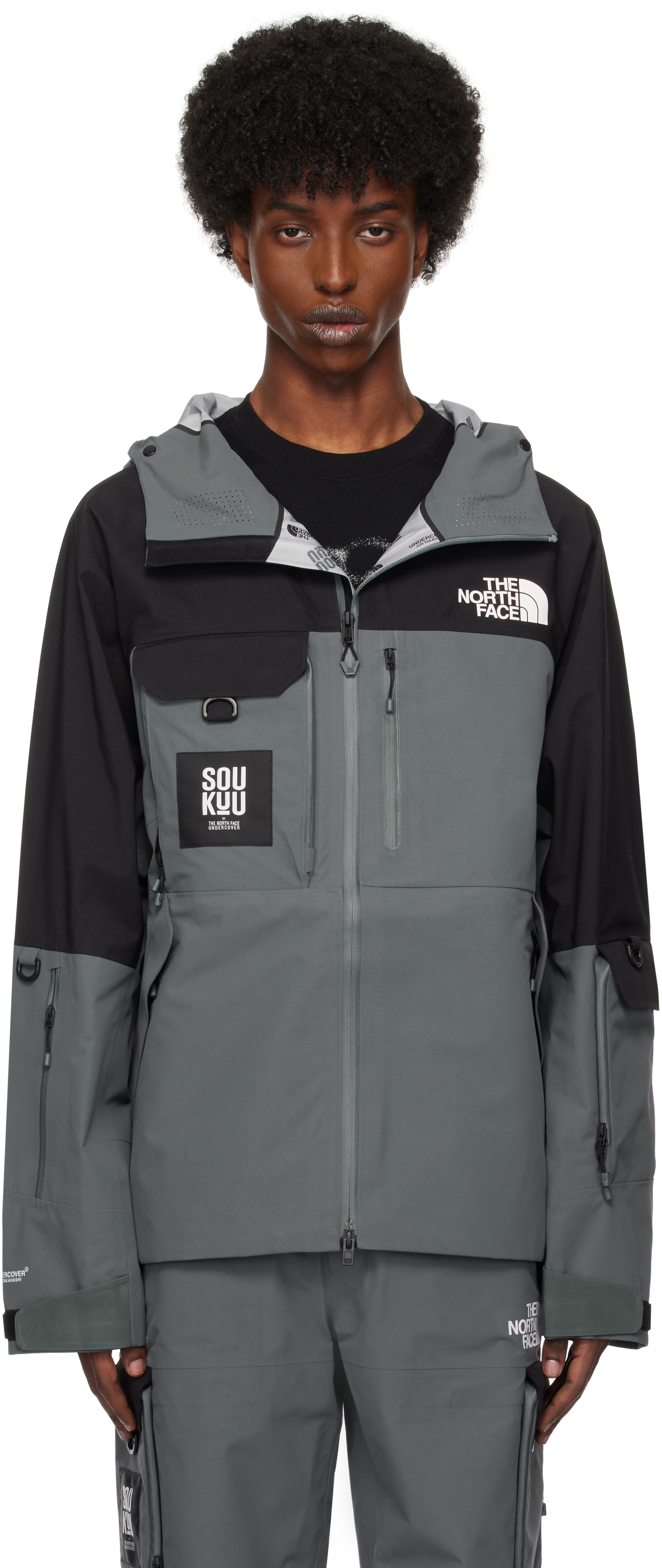 UNDERCOVER Black & Gray The North Face Edition SOUKUU Hike Utility Shell Jacket