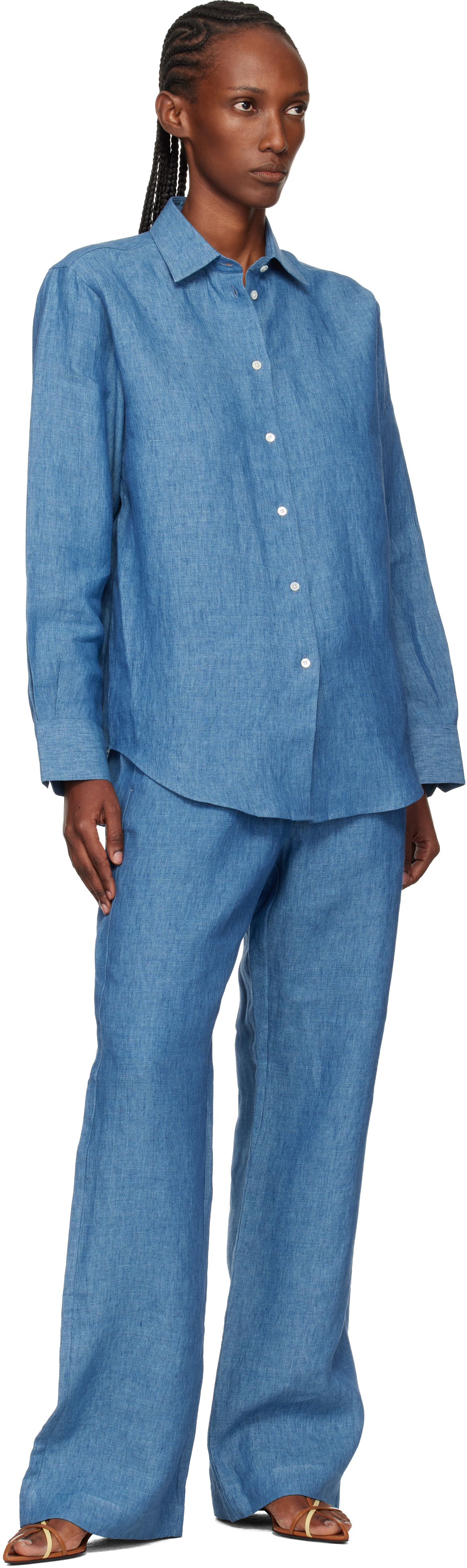 Blue Relaxed Fit Trousers