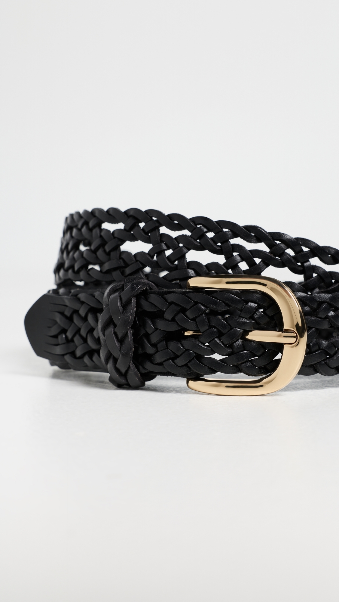 Open-Weave Wide Belt True Black XXL