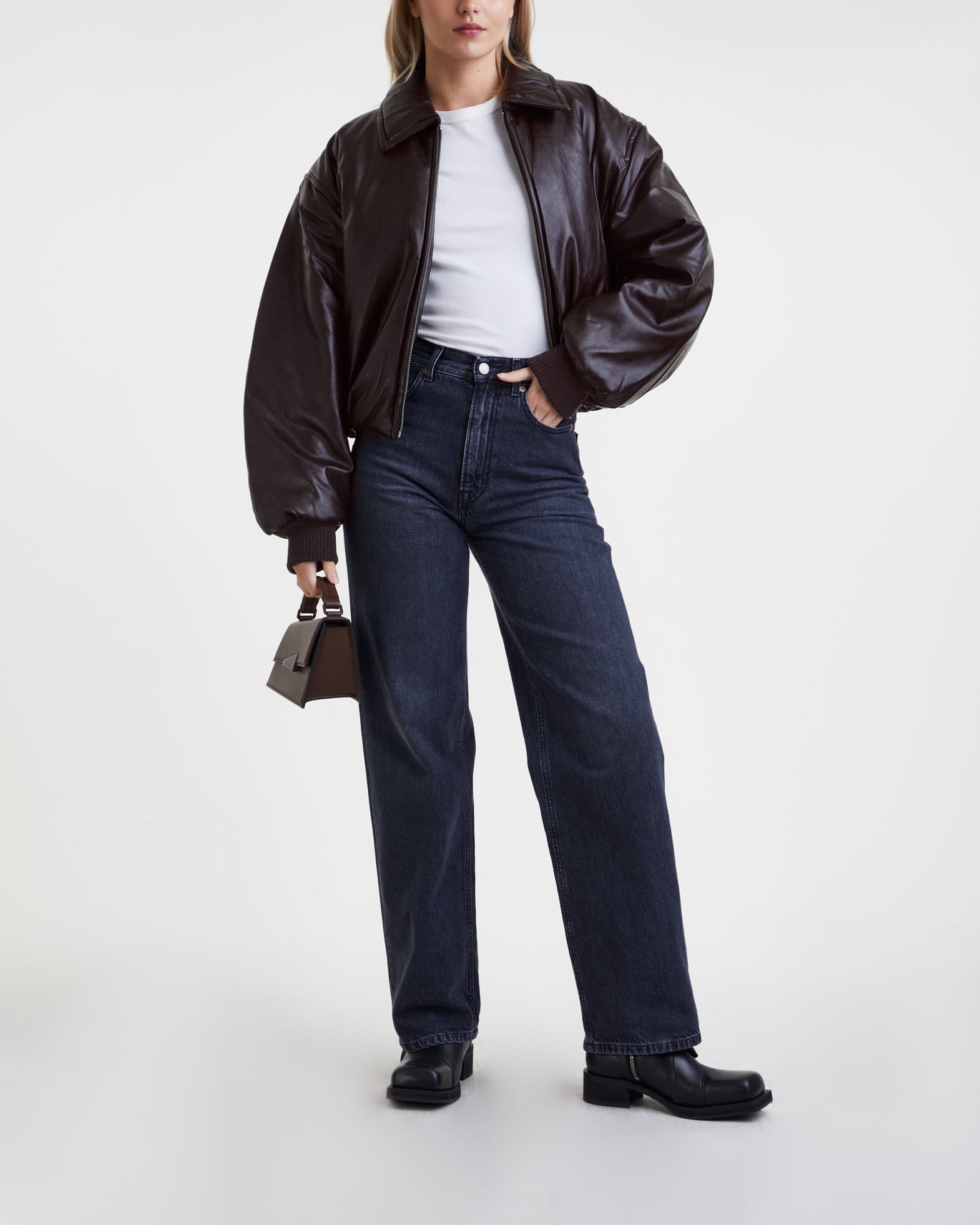 Acne Studios Jacket Coated Bomber Dark brown