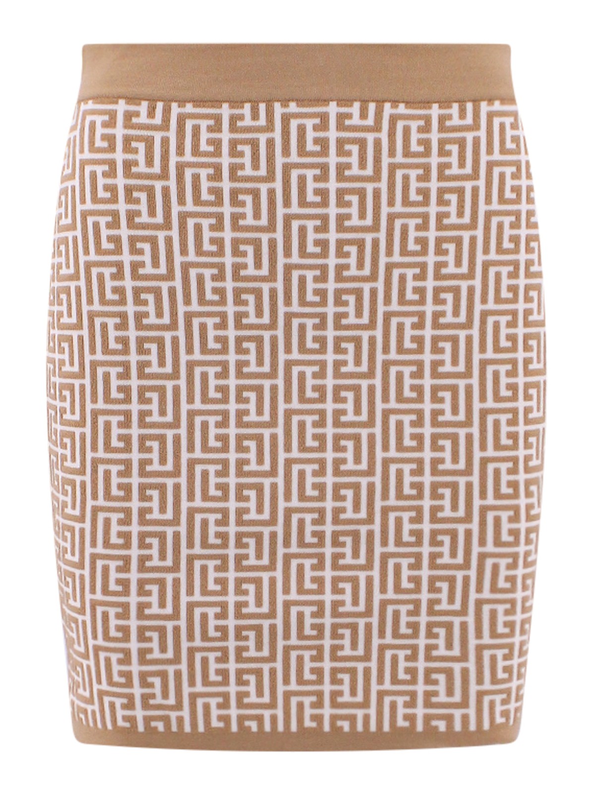 Knitted skirt with all-over monogram