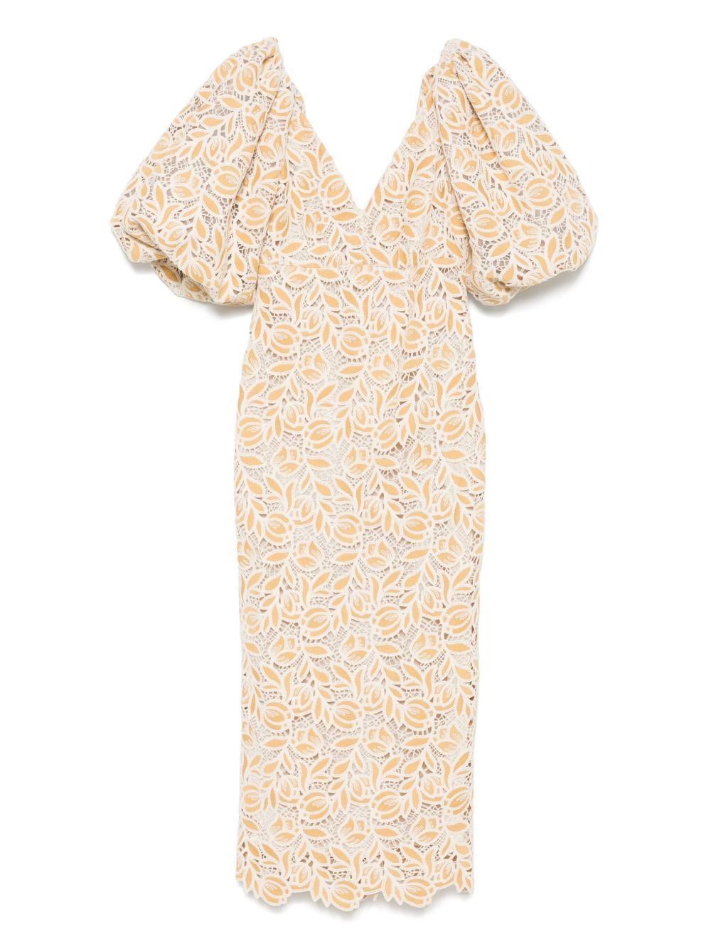 Crochet midi dress - Neutrals