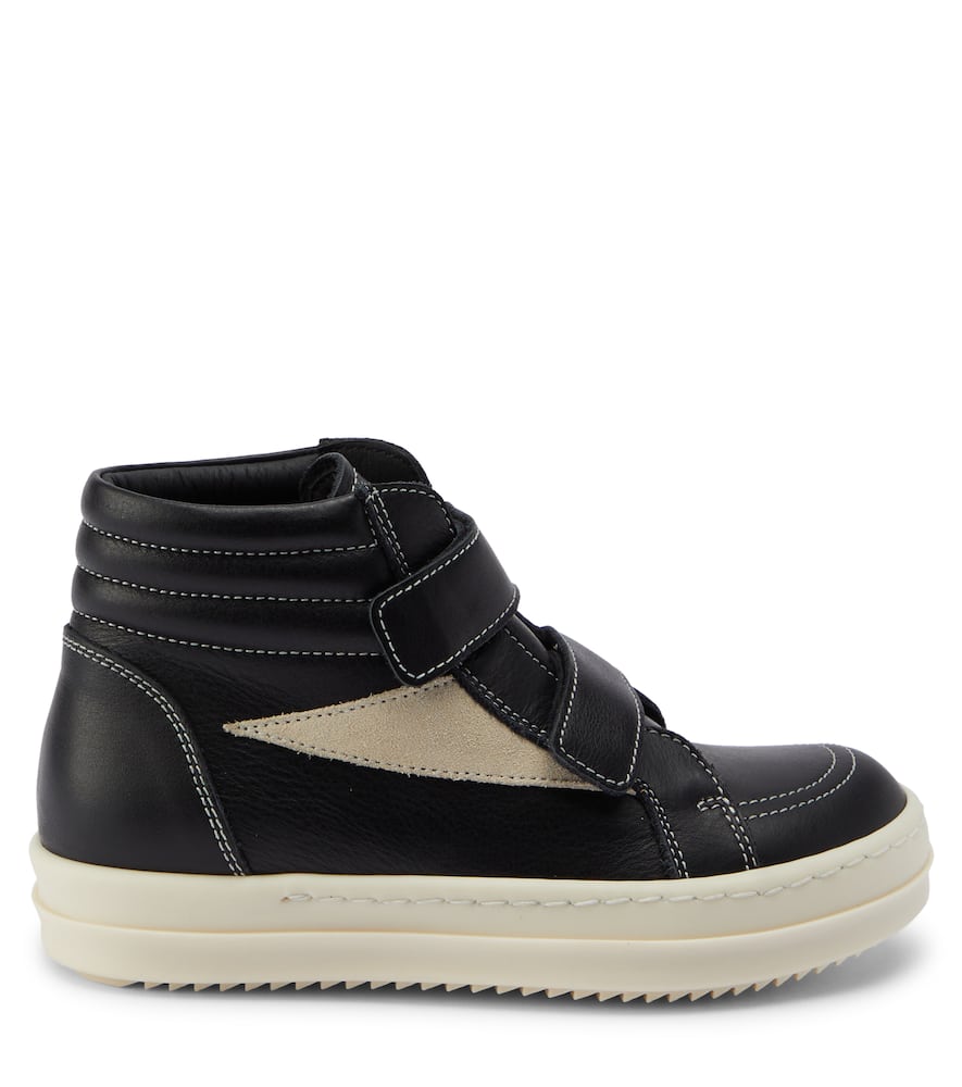 Rick Owens Kids Straps Vintage leather high-top sneakers