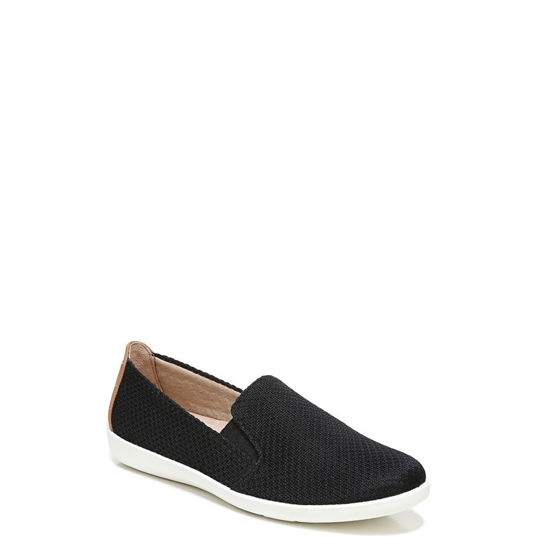 Women's Next Level Moccasin Shoes (Black Fabric)