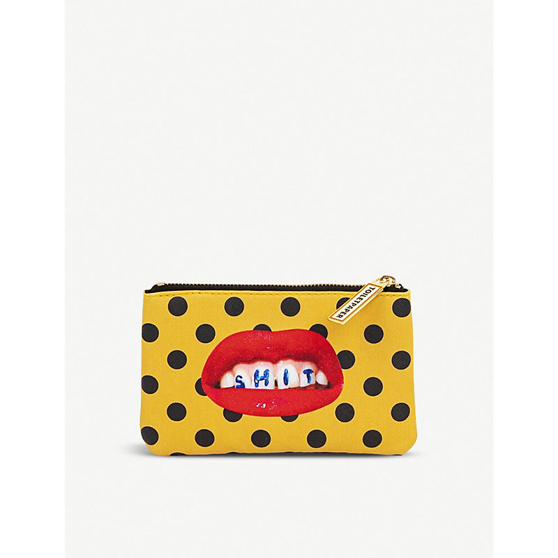 Wears Toiletpaper Sh*T-Print Faux-Leather Case