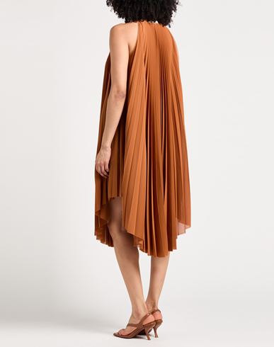 Woman Midi dress Tan Size 6 Polyester, Cotton