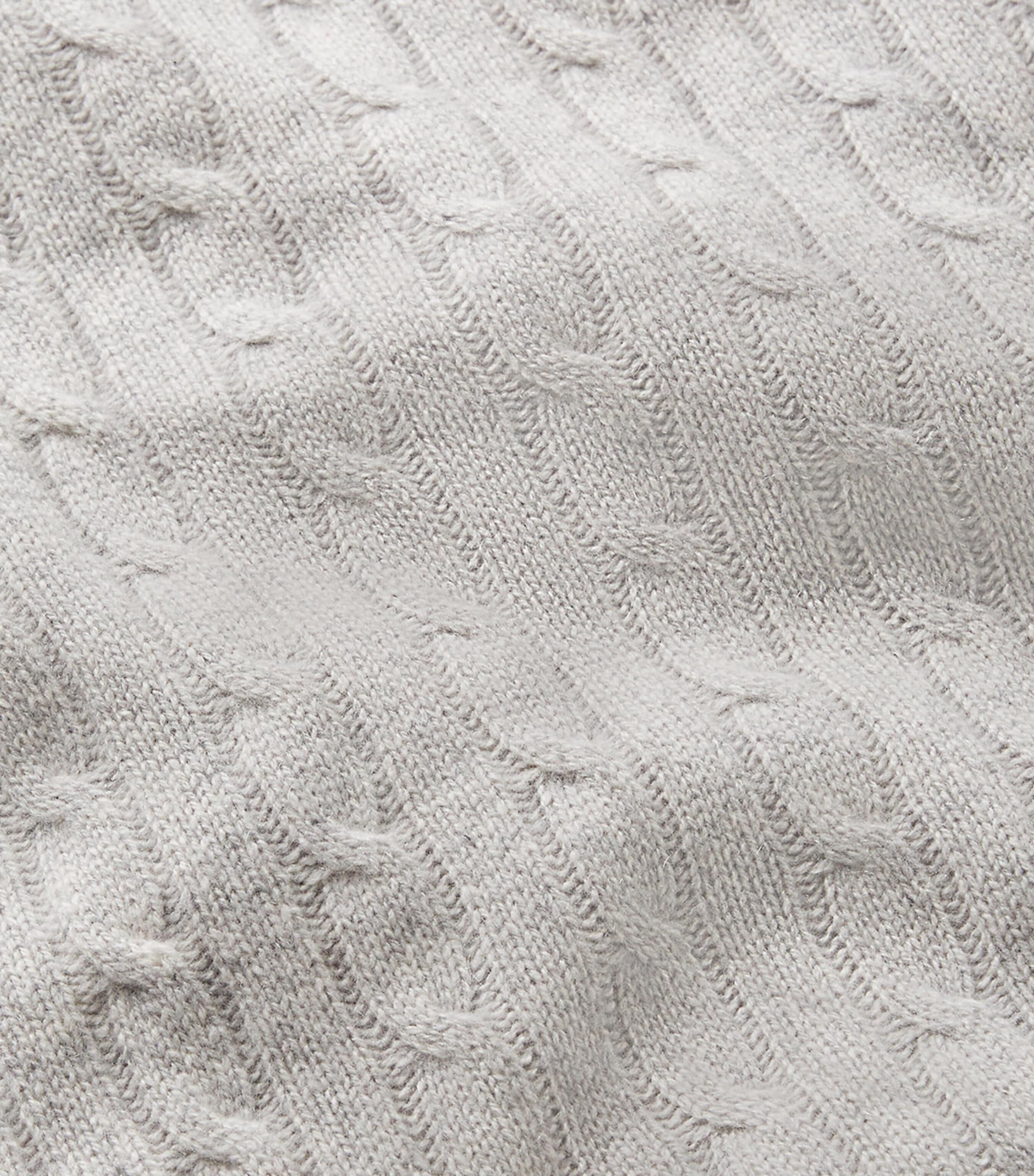 Cashmere Cable-Knit Throw
