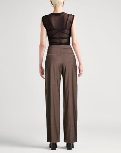 Woman Pants Chocolate brown Size 6 Wool