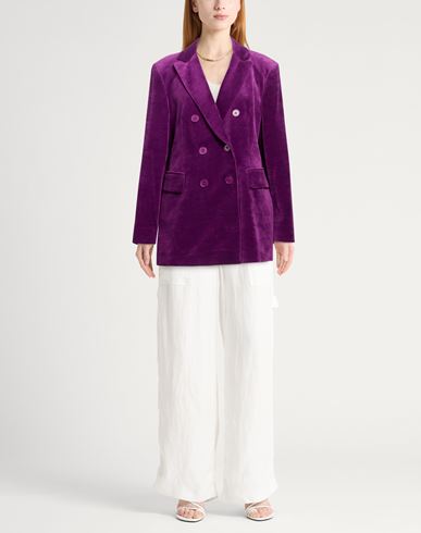 Elena Mirò Woman Blazer Mauve Size 16 Cotton, Polyester