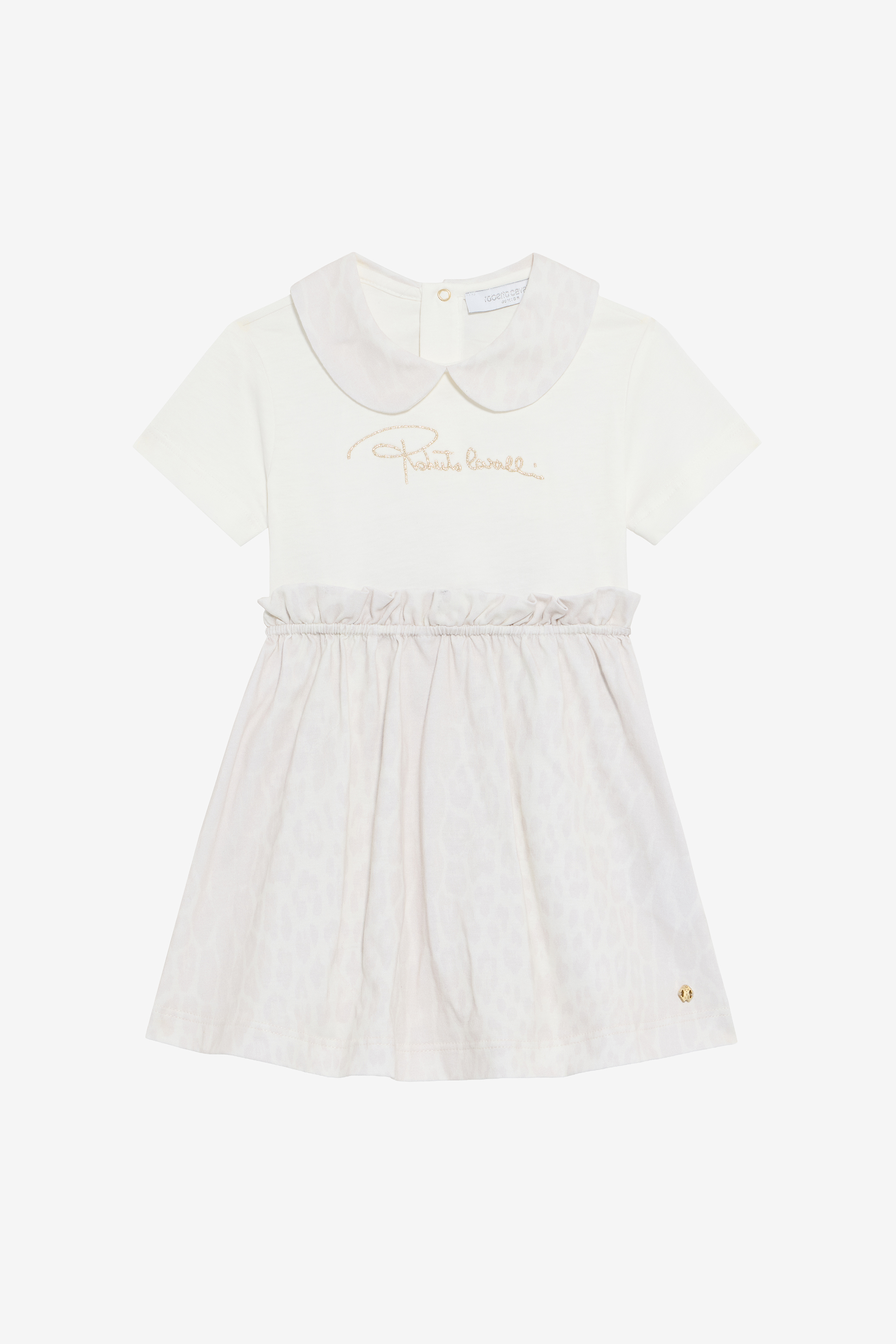 Milk White And Ivory Dress With Jaguar Skin