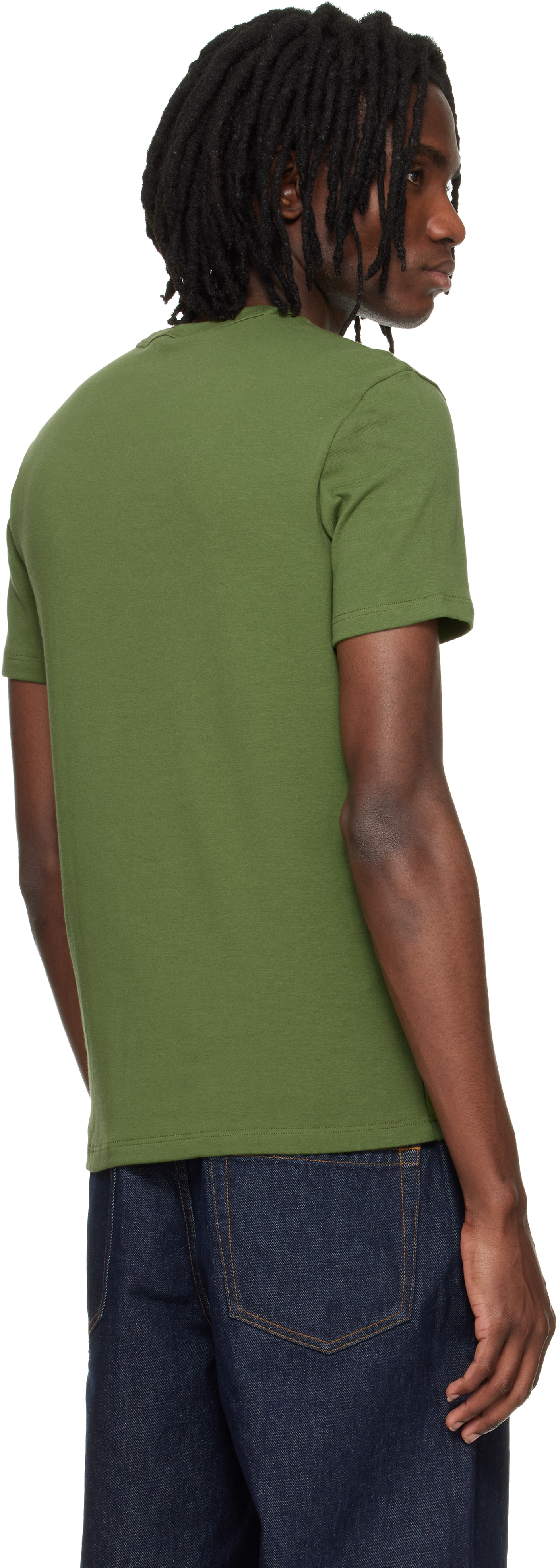 Green Cotton Crewneck T-shirt