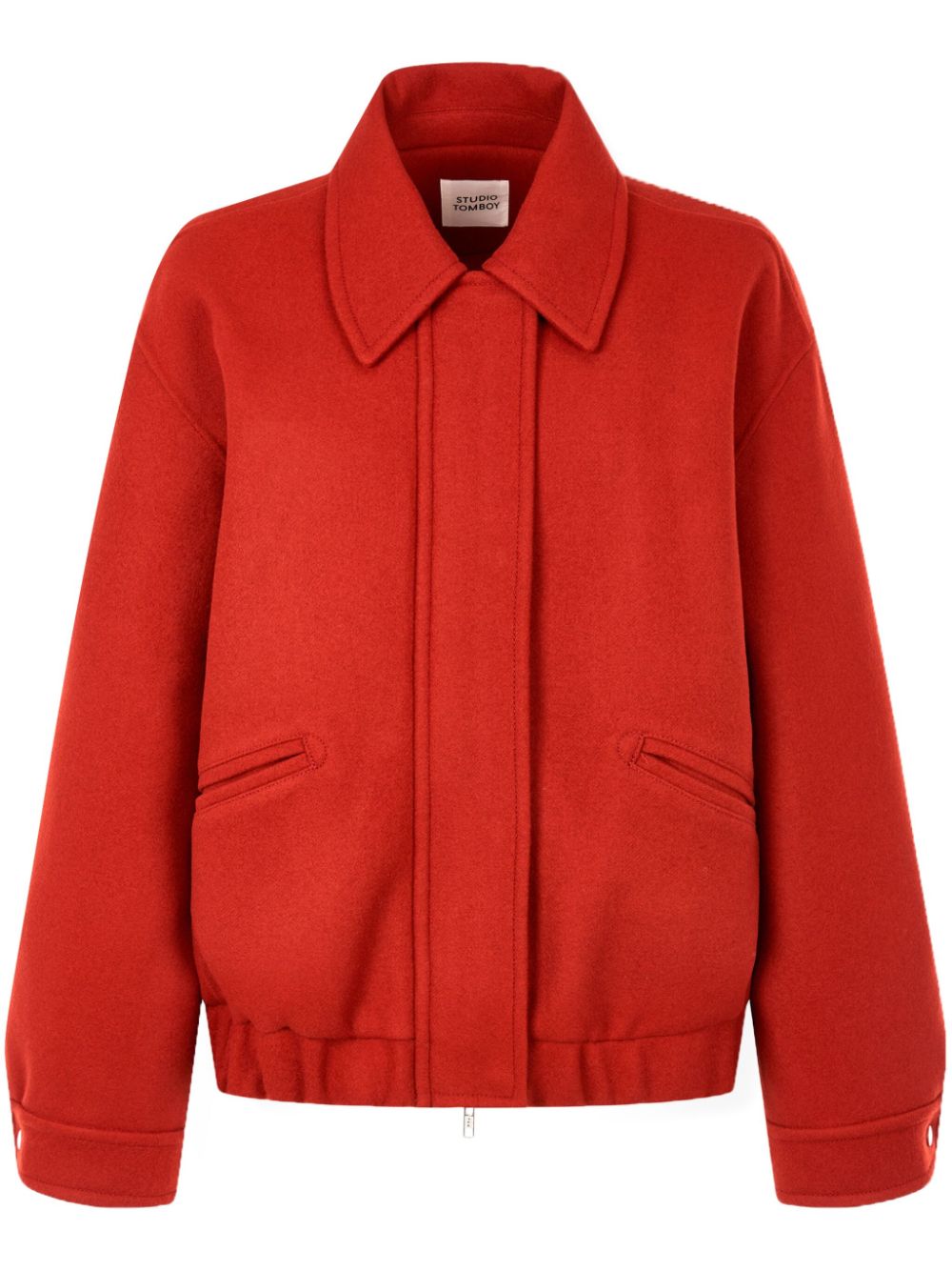 Wool bomber jacket - Red