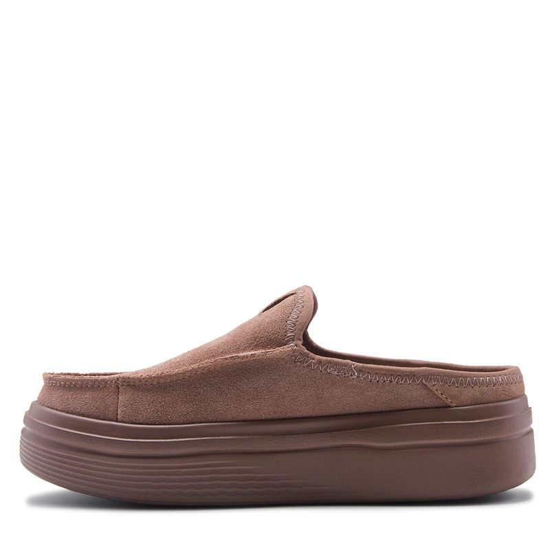Women's Austin Lift Classic Mule Shoes (Brown Suede)