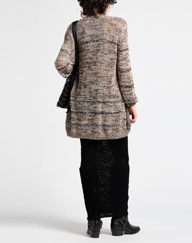 Woman Cardigan Camel Size 6 Cotton, Linen, Viscose, Metallic fiber, Polyamide