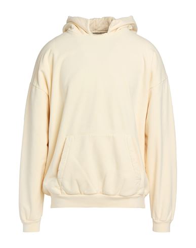 Man Sweatshirt Pastel yellow Size S Cotton