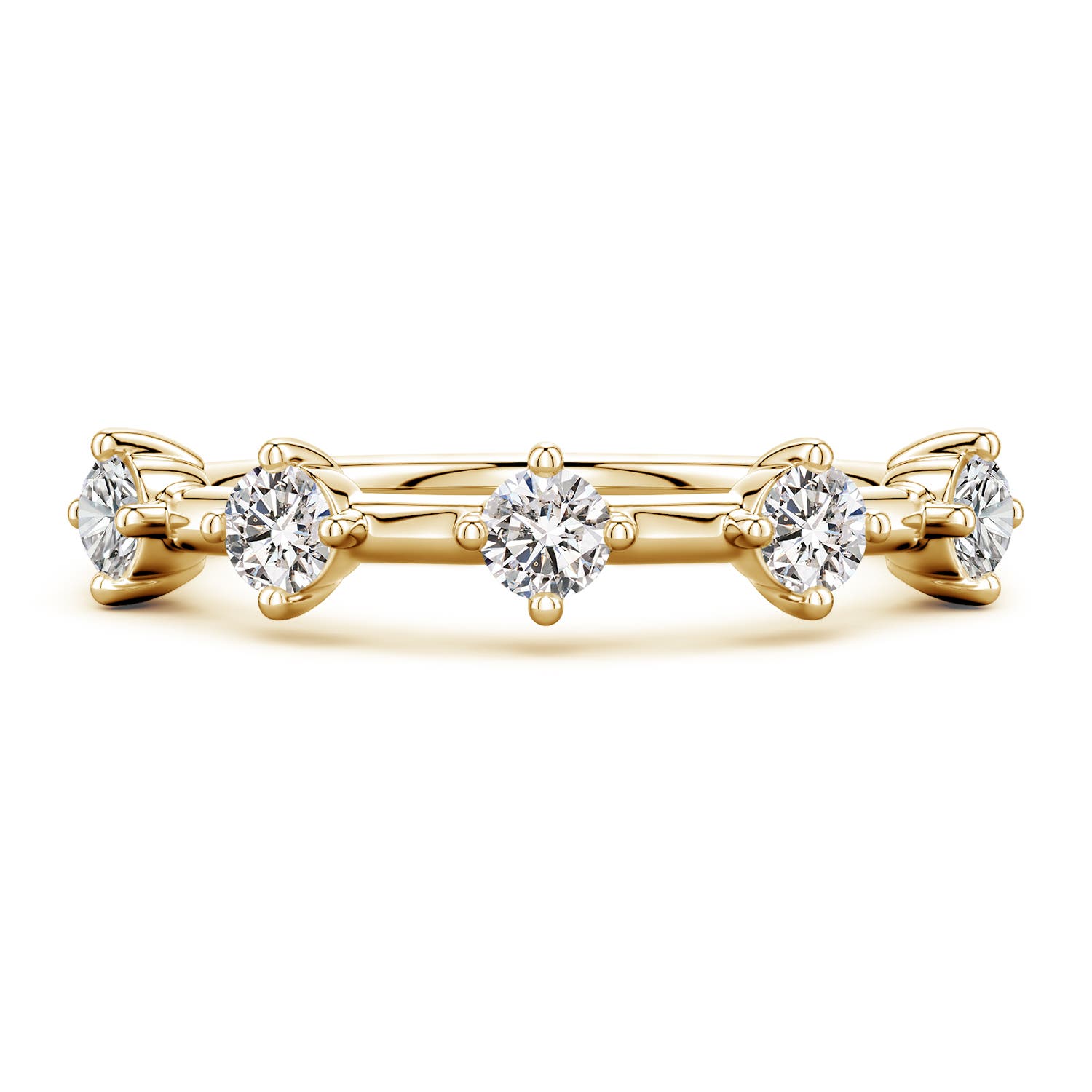 Angara 0.53 CTW Round Diamond Five-Stone Station Ring in 18K Yellow Gold
