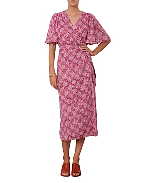 Taslima Printed Wrap Dress