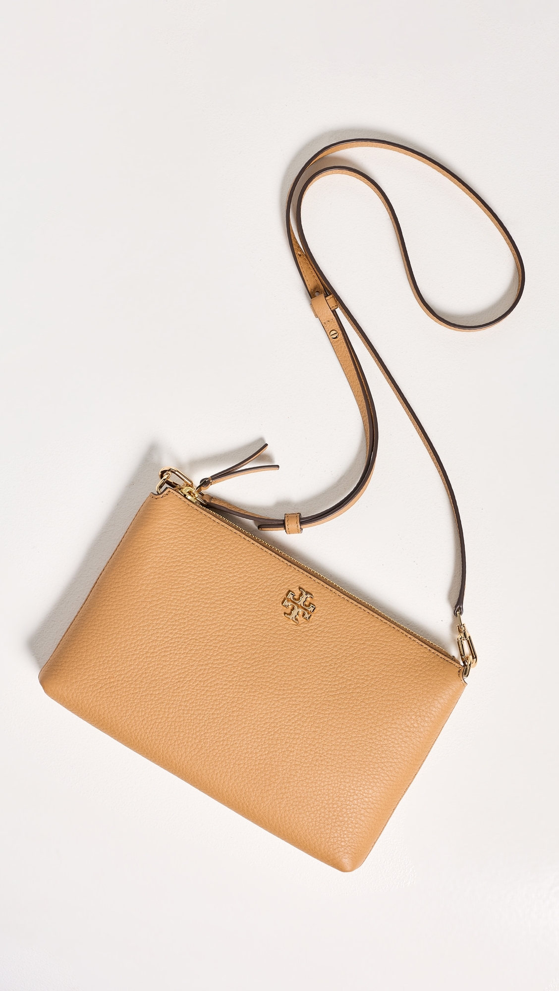 Mercer Pebbled Zip Crossbody Bag Tiramisu One Size