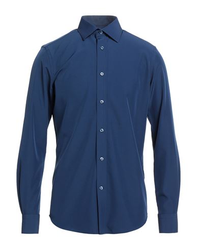 Man Shirt Midnight blue Size 15 ½ Polyester, Elastane