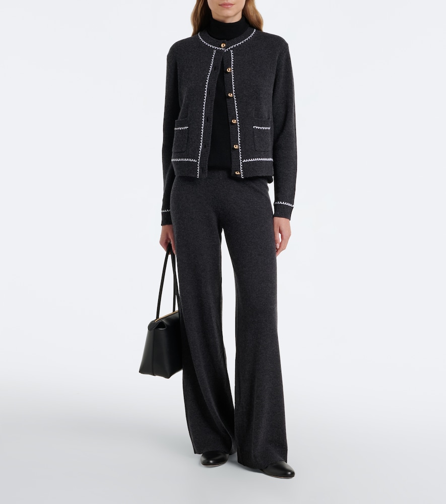 Virgin wool and cashmere cardigan