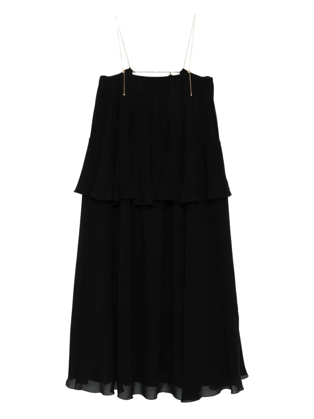Sleeveless Long Dress In Silk Georgette