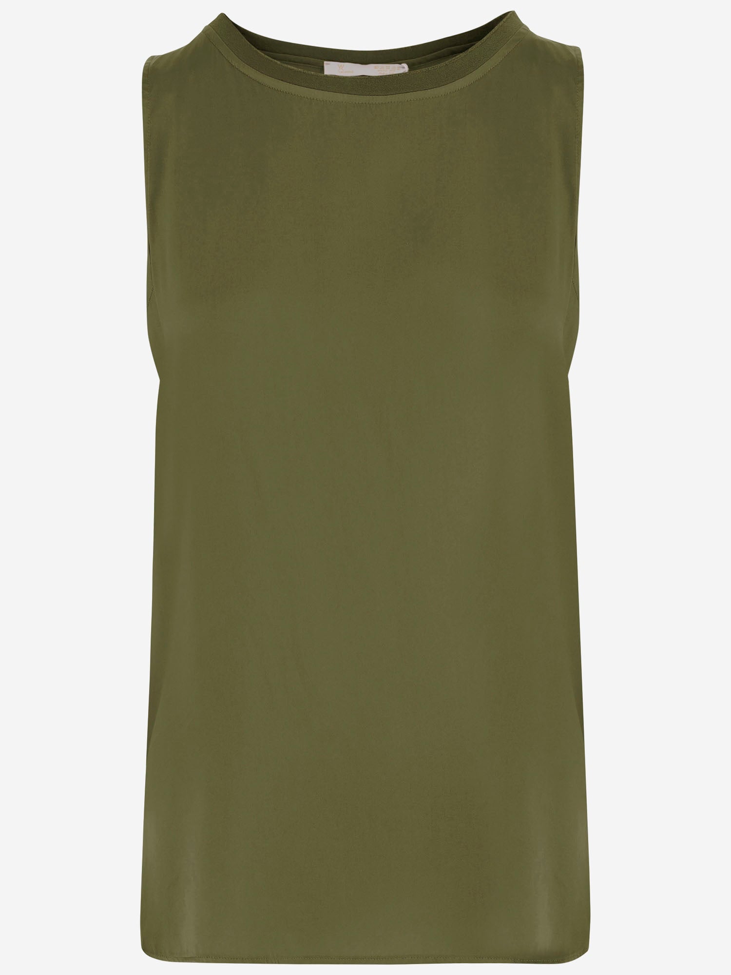 Stretch Cotton Tank Top — Green