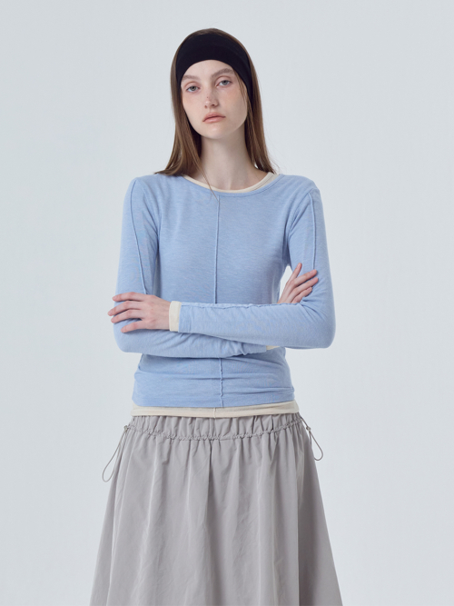 Round Pintuck T-Shirt