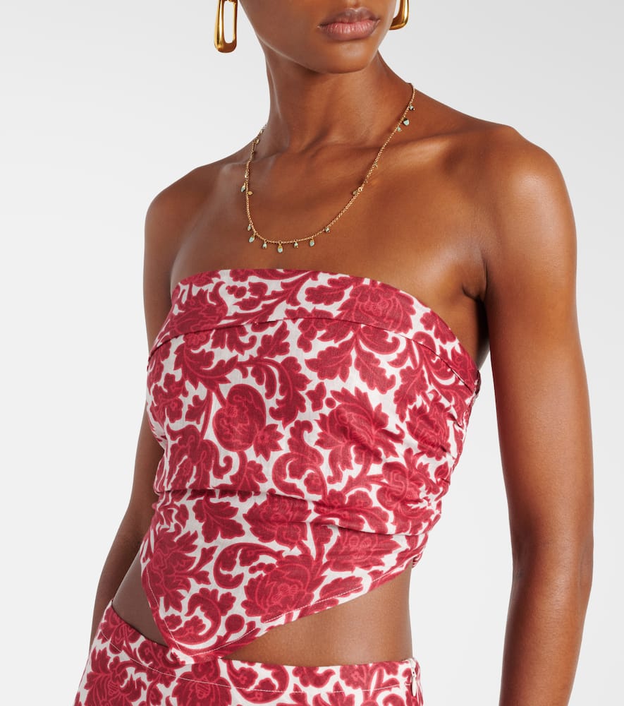 Faithfull Antibes printed linen maxi skirt