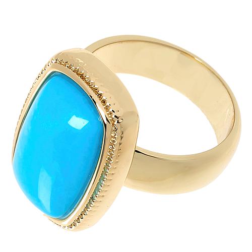 Lula Blue Magnesite Barrel-Shaped Ring