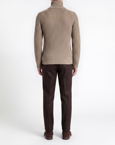 Man Turtleneck Taupe Size XL Merino Wool, Acrylic