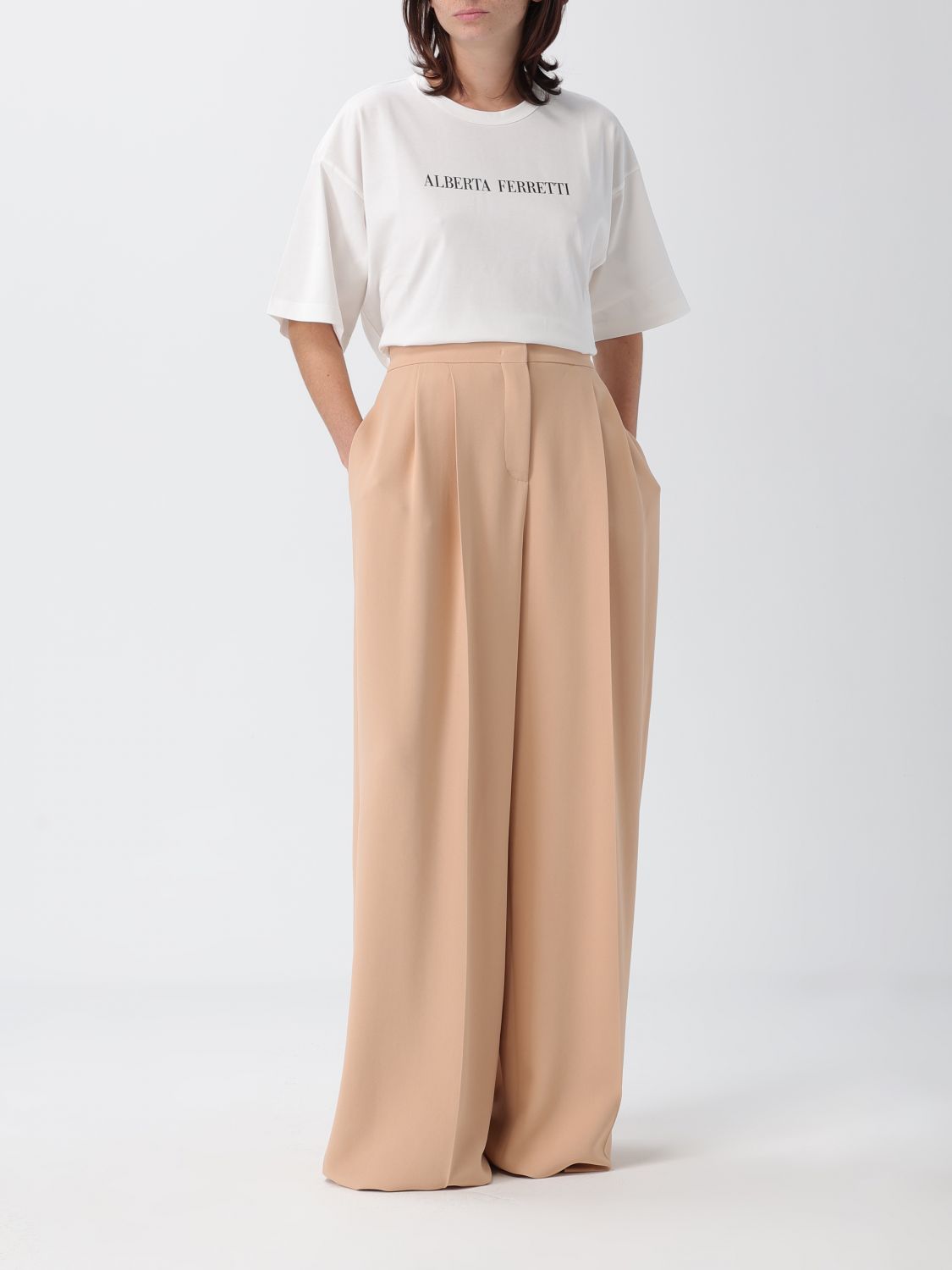 Pants Woman color Beige