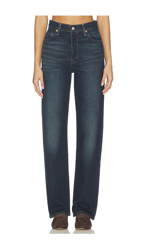 LEVI'S Ribcage Full Length Straight Leg Jeans in Blue. - 25 also , 26, 27, 28, 29, 30