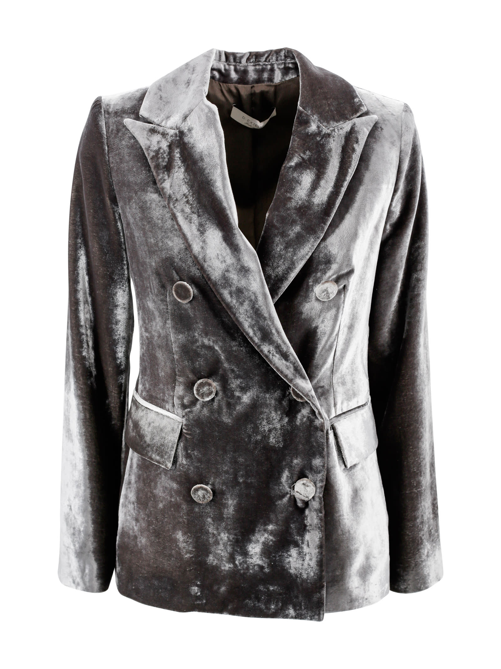 D. Exterior Double-breasted Velvet Jacket