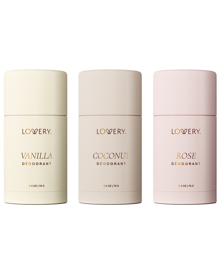 3pc Aluminum Free, Vanilla, Coconut, and Rose Deodorant Anti-Perspirant  Stick Gift Set