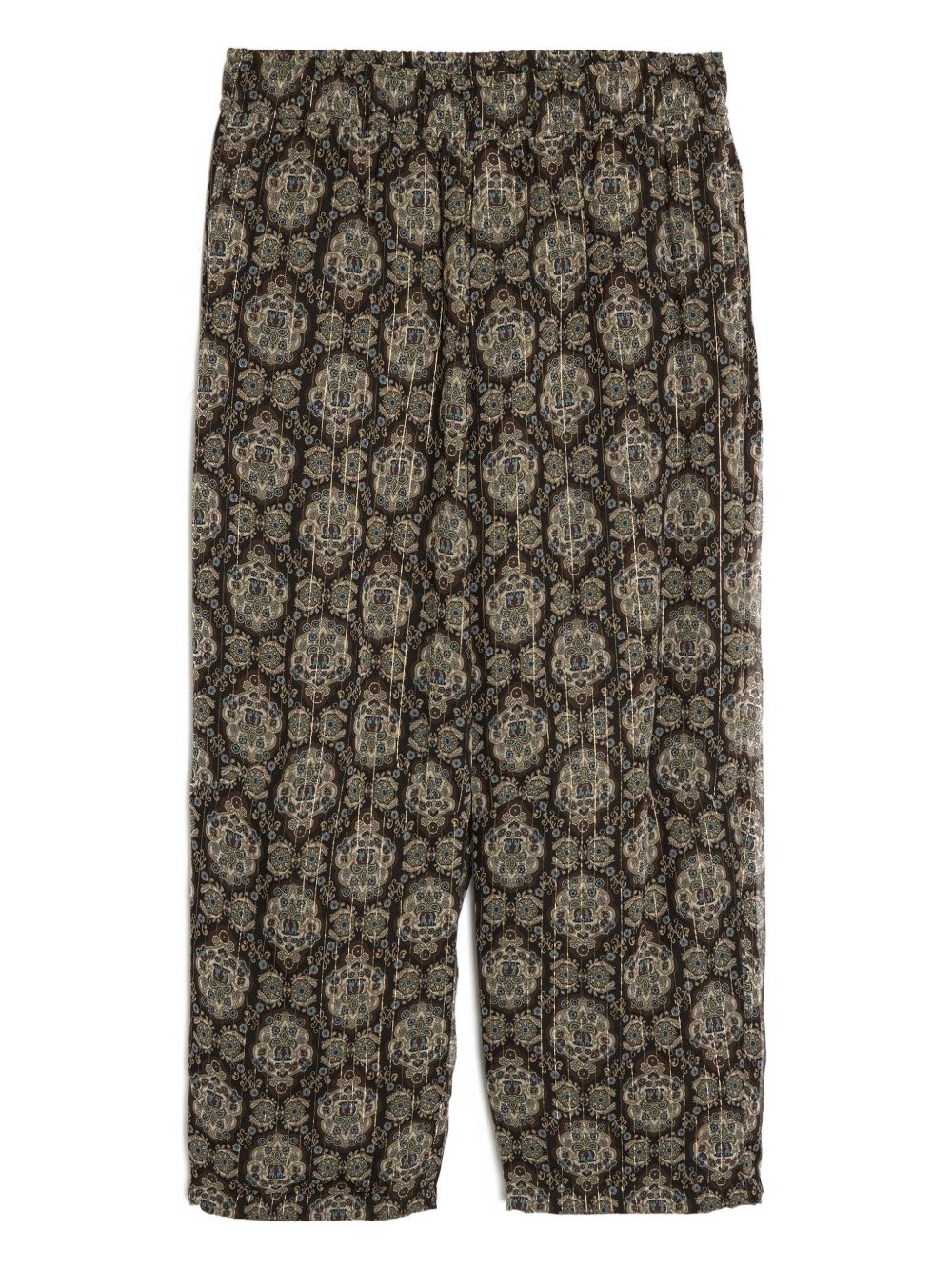 Silk-blend trousers - Black