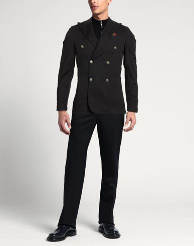 Man Blazer Black Size 36 Cotton, Polyamide, Elastane