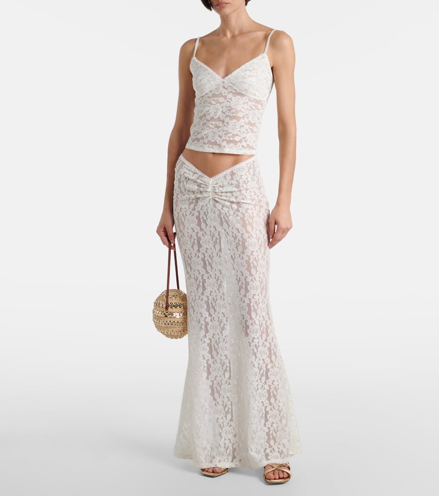 Daisy lace maxi skirt