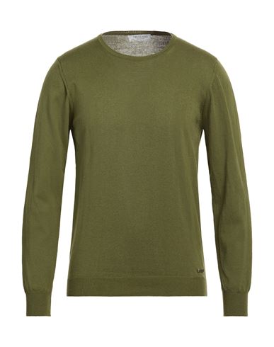 Man Sweater Military green Size XL Cotton