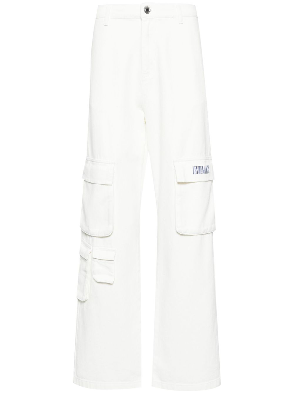 Denim cargo pants - White