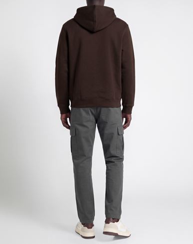 Man Sweatshirt Dark brown Size S Cotton, Polyester