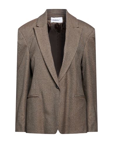 Woman Blazer Brown Size 10 Polyester, Viscose, Elastane