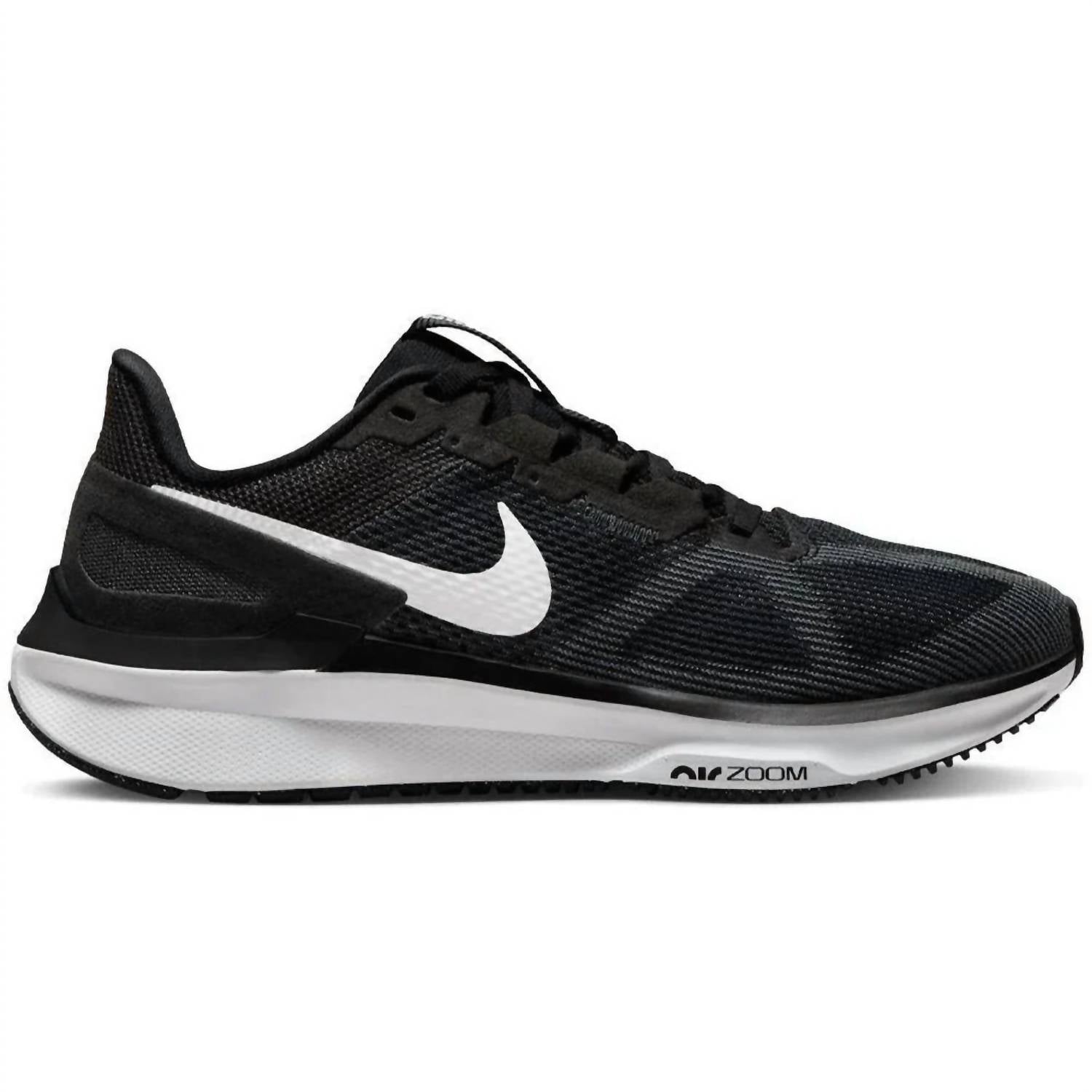 Women's Structure 25 Running Shoes In Black/white/dark Smoke Grey