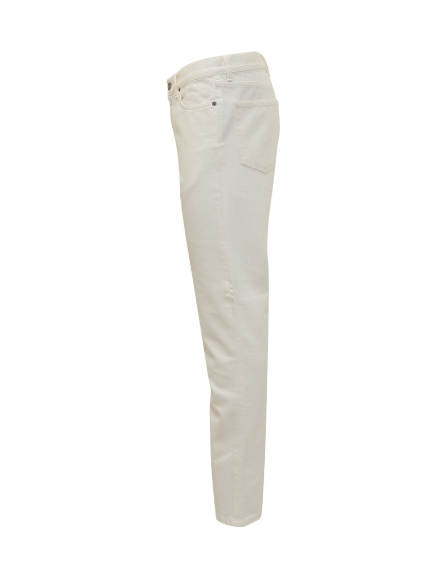 White Mid Rise Jeans
