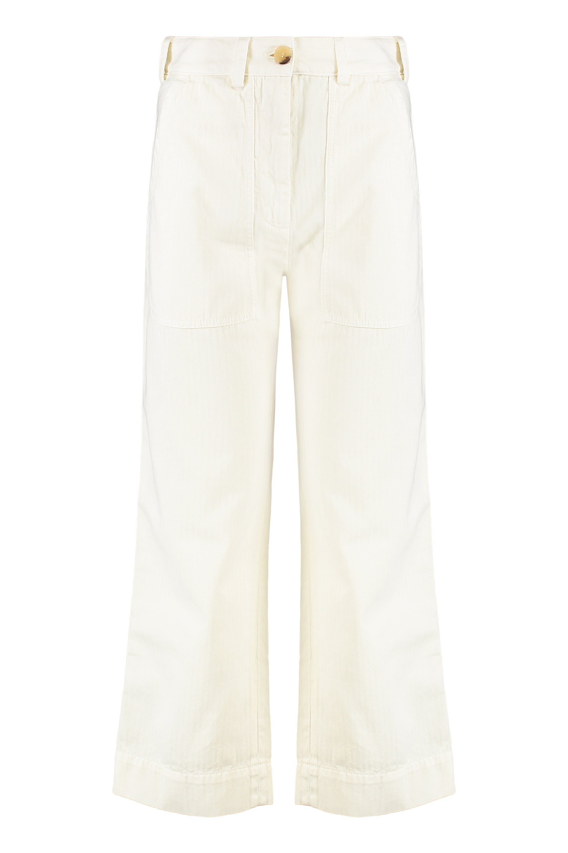 Cotton Trousers with Side and Back Pockets
