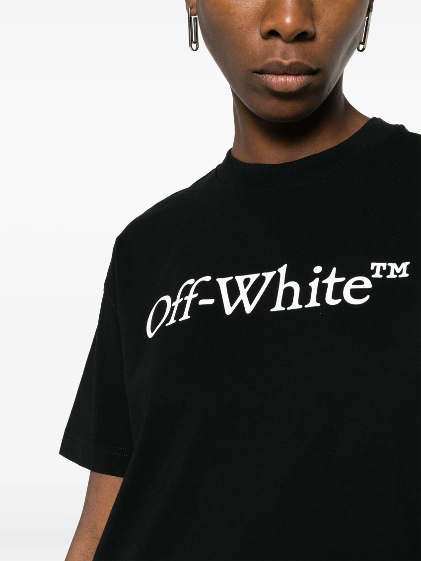 Bookish logo-print cotton T-shirt - Black