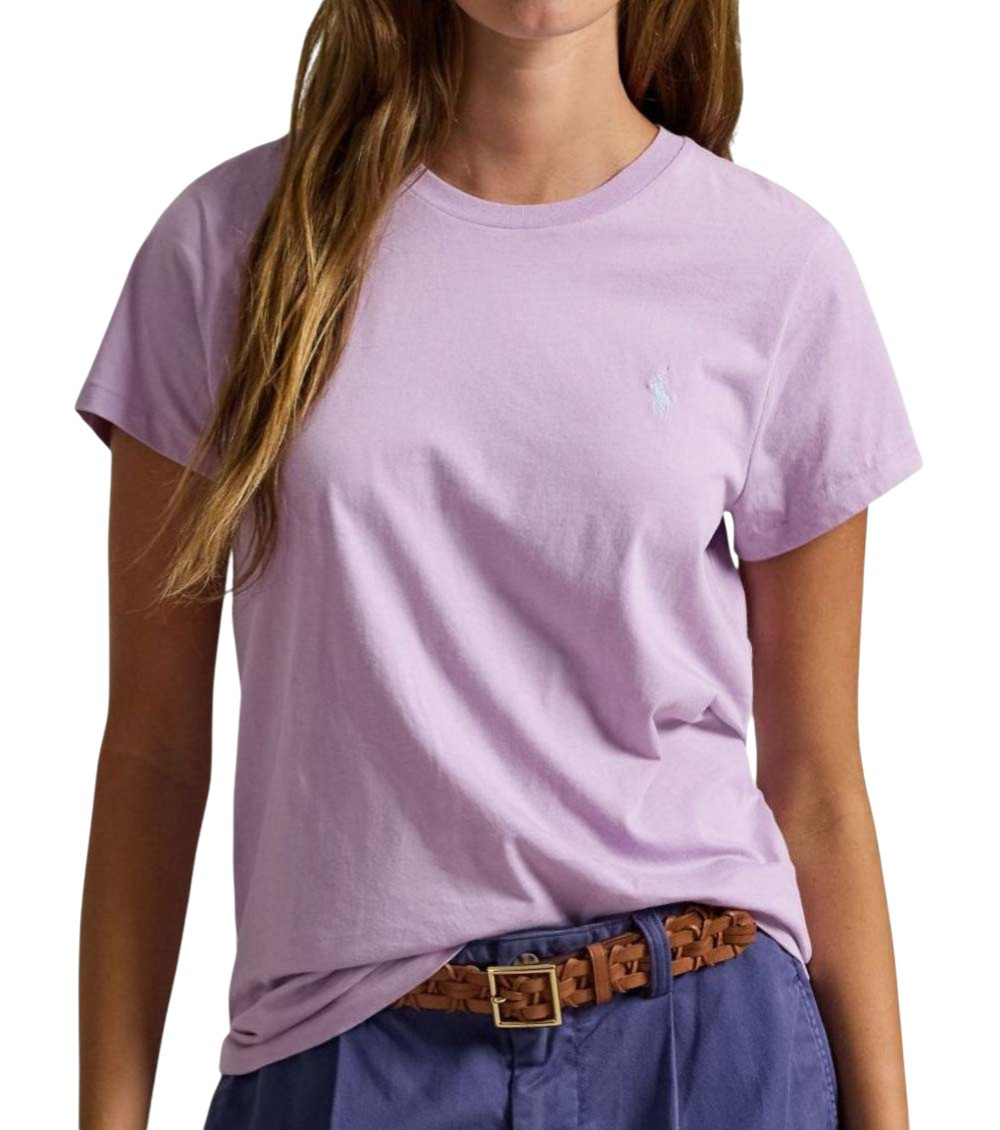 Light Purple Crew Neck Logo T-Shirt