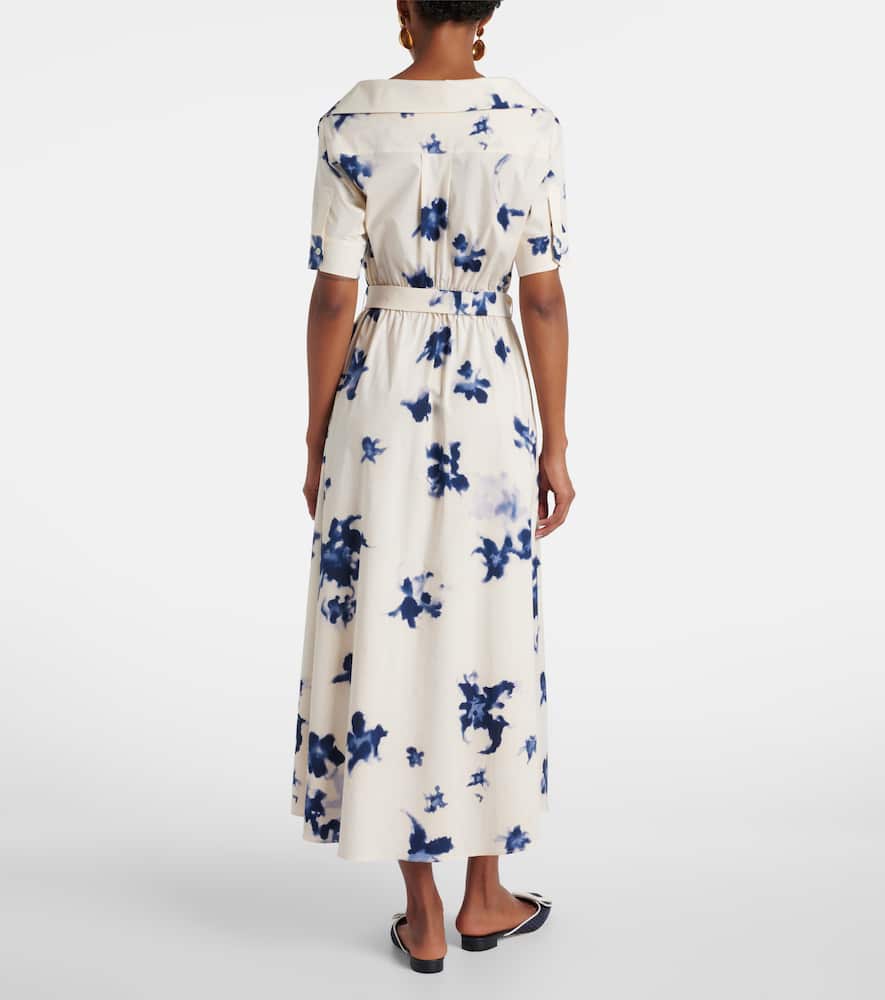 Lydia floral cotton-blend midi dress