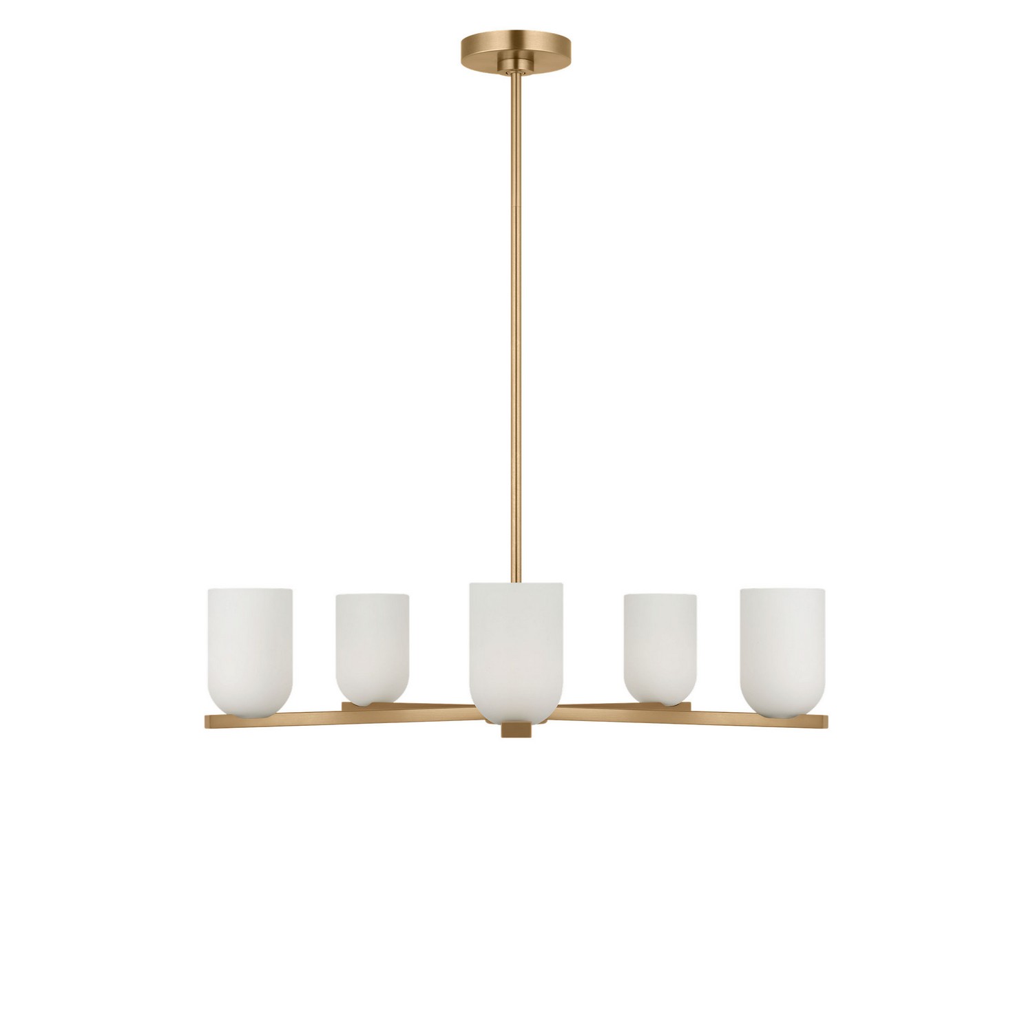 Satin Brass Chandelier from the Neblina Collection