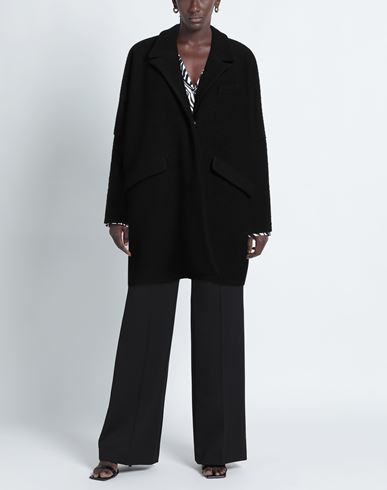 Woman Coat Black Size M/L Virgin Wool
